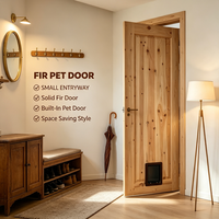 Soft Pastoral Solid Fir Solid Wood Interior Door Stable Timber Door for Rural Residence Decoration