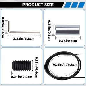 Kit de câbles de frein pour karts, tambour de frein de 4 pouces et bande de frein, pièce de rechange scg - Product Image 2