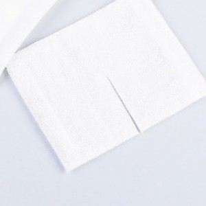 Compressas de Gasa Blancas No Estériles de 8cm x 10cm, Específicas para Traqueostomía, Apósito Portátil con Abertura en V para Cuidado de Heridas - Product Image 1