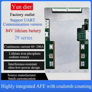 YDE <span class=keywords><strong>BMS</strong></span> Smart 28S LiFePo4 84V 60A 100A 150A 200A Lithium-Batterie-Schutzplatine mit Integrierter BT-UART-Funktion für Heimenergie - Product Image 2