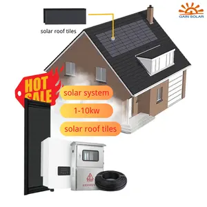 Systèmes solaires 5-20KW Batteries d'onduleurs de haute qualité Tuiles solaires pour usage domestique