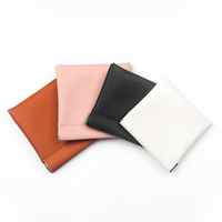 Pochette d'emballage pour bijoux en velours avec logo personnalisé, fermeture éclair en cuir PU, style moderne et portable pour les magasins de bijoux