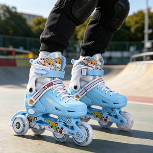 <span class=keywords><strong>Pattini</strong></span> in Linea <span class=keywords><strong>o</strong></span> a Quattro Ruote Convertibili per Bambini con Ruote Luminose, Cuscinetti ABEC, Taglia Regolabile, Set per Principianti Ruidongle - Product Image 2