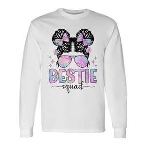 Camiseta de manga larga Bestie Squad con diseño a juego para mejores amigas - Product Image 1