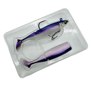 SEASKY 9.5cm 20g pêche souple métal tête de plomb leurres ensemble lumineux paillettes pagaie queue nageur bar noir vairon leurre - Product Image 3