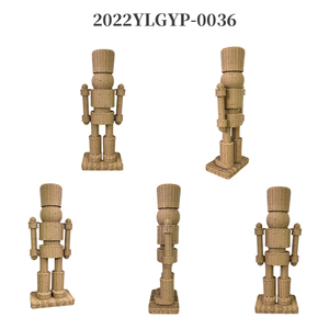 Décorations de Noël pour la maison, <span class=keywords><strong>soldat</strong></span> <span class=keywords><strong>casse</strong></span>-<span class=keywords><strong>noisette</strong></span> classique <span class=keywords><strong>animé</strong></span>, écologique, fait main en rotin, utilisation intérieure/extérieure - Product Image 6