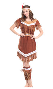Disfraces de Halloween Tassels Indian Queen Disfraces de Halloween para mujeres <span class=keywords><strong>Pocahontas</strong></span> Indian Wild West Fancy Dress - Product Image 2