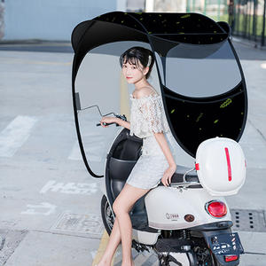 Parapluie moderne pour moto et véhicule électrique à commande manuelle, pare-soleil et housse de <span class=keywords><strong>pluie</strong></span> avec fonction anti-poussière pour les voyages - Product Image 4