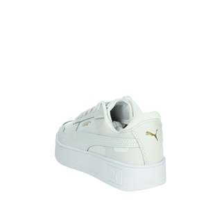 Sneakers con Plateau e Lacci per Ragazze, Bianche 393846, in Tela Imbottita alla Moda - Product Image 2
