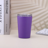 BORGE Logo personnalisé imprimé 300ml/500ml en acier inoxydable Tumblr tasse lait tasse Double paroi isolé voyage tasse avec couvercles