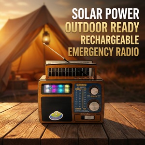 <span class=keywords><strong>Radio</strong></span> Retro ELETREE RX-2692DS con Energía Solar, Bluetooth, USB, TF, Tipo-C, Recargable, FM, AM, SW, 3 Bandas, Luz LED - Product Image 1