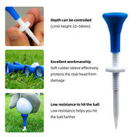 Té de Golf réglable en hauteur t-shirts de Golf en Silicone en plastique pour conducteur abaisseur support de balle de Golf accessoires de support de balle d'entraînement