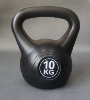 Vente en gros de cloches de bouilloire en ciment en plastique noir pour la musculation de la salle de sport logo personnalisé Offre Spéciale kettlebell de fitness poids libre