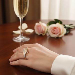 Bague de mariage pour femme, bague en or, simple et solide, Design bijou de haute qualité, 14K - Product Image 3