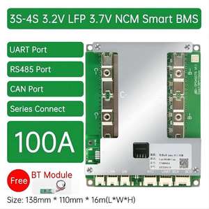 <span class=keywords><strong>DaVinci</strong></span> Smart BMS 50A 100A 150A 200A Sistema de gestión de baterías 3,2 V LFP 3,7 V NCM 3S 4S 12V UART 485 CAN Free BT para Smart - Product Image 2
