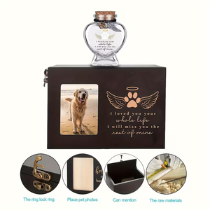 Urne funéraire artisanale pour animaux de compagnie, cercueil en bois pour Halloween, boîte cadeau, boîte de rangement de bureau, décoration gothique vintage, urnes funéraires en bois pour animaux de compagnie - Product Image 4