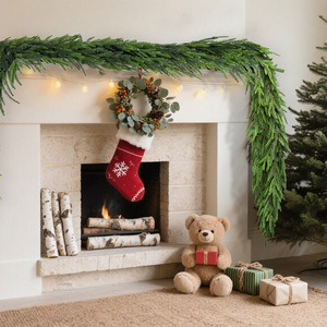 Guirlande de Noël artificielle Yan Ju 1,8 m, aiguilles de pin de Norfolk vertes, décoration de fête pour cheminée, table, décoration de la maison - Product Image 3