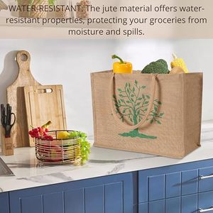 Sac fourre-tout en jute fait main pour femmes avec <span class=keywords><strong>message</strong></span> personnalisé et design luxueux en cadeau - Product Image 3