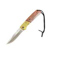 Fabricant 5cr15 acier Profession extérieur multifonctionnel utilitaire chasse couteau pliant avec manche en bois