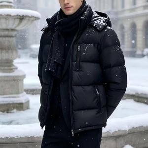 Fournisseur chinois – Marque de créateur – Manteau classique à capuche pour homme, style identique, capuche amovible, épais, imperméable et chaud - Product Image 6