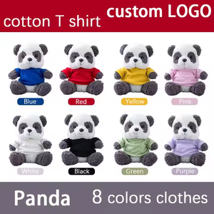 Songshan Jouets En Gros Souvenirs Cadeau Logo Personnalisé Vêtements T-Shirt Animal En Peluche Panda <span class=keywords><strong>Cochon</strong></span> Souris Pingouin Chien Ours En Peluche - Product Image 3