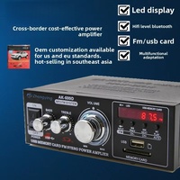 Mini amplificateur Bluetooth haute puissance 220V, carte SD, radio FM USB, amplificateur audio HIFI sans perte à impédance fixe