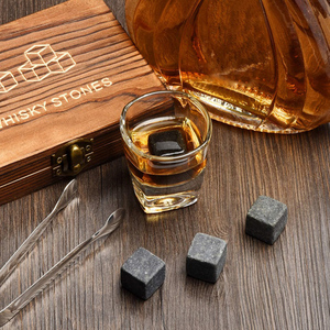 Coffret cadeau de 9 pierres à <span class=keywords><strong>whisky</strong></span> en <span class=keywords><strong>granit</strong></span> réutilisables boîte en bois glaçons de refroidissement écologiques pour cocktail de bière et de <span class=keywords><strong>whisky</strong></span> - Product Image 3