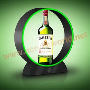 LED Lighted Wine Display Stand Illuminated Acrylic Bottle Showcase Rack with Color Changing Lights for <b>Bars</b> and Retail Stores - Product Image 4