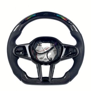 พวงมาลัยคาร์บอนไฟเบอร์ฟอร์จแท้ สำหรับ BMW G20 G30 G38 G11 G12 G01 F30 G02 Pre-LCI 530e 540i M-Sport [ไม่มีถุงลมนิรภัย] - Product Image 6