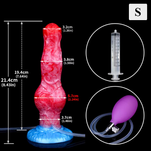 FAAK Large Ejaculation Dildo with <strong>Inflatable</strong> <strong>Anal</strong> Plug Big Knot Squirting Penis Adult Sex Toys for Men Women <strong>Anal</strong> - Product Image 5