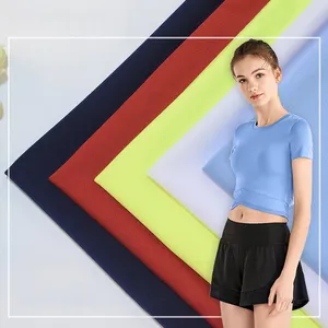 Alibaba vente en gros stock lot unique corée bandeau thème zoo Jersey tissu solide balle tricot pour bébé vêtements