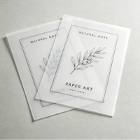 Papier vélin mat translucide léger, écologique et recyclable, impression artistique personnalisée pour insert de coffret cadeau d'entreprise de luxe