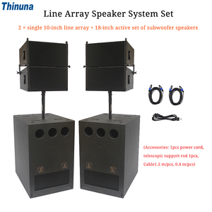 Thinuna 10 Polegada Outdoor Active Full Rang Pro Speaker Sistema de Áudio com 3 Way Powered 18 Polegada DSP Amplificador Módulo Subwoofer - Product Image 3