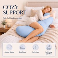 Oreiller corporel rafraîchissant en polyester pour dormeurs latéraux, forme de coque de pois, hypoallergénique, résistant aux acariens, soutien complet du corps, personnalisable OEM