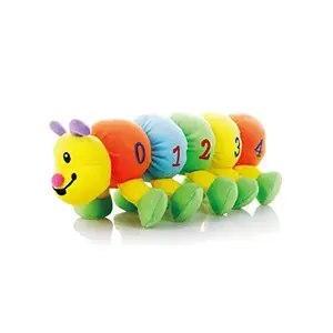 Z466多色婴儿毛绒毛毛虫开发智力玩具卡通图案黄色玩具毛绒软毛虫