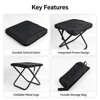 Chaise de camping et de pêche pliable en tissu Oxford ultra-légère, durable et écologique, design pliable, mobilier d'extérieur portable