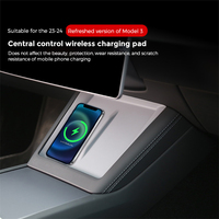 Silikon-Wireless-Ladematte für 2024-2026 Tesla Model 3/Y Mittelkonsole Innenraum-Zubehör