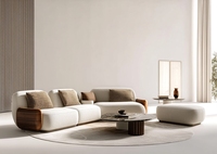 Sofá Seccional Modular de Tres Plazas, Diseño Italiano de Lujo, Moderno, Convertible y Ajustable, para Hogar, Hotel, Sala de Estar