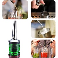 CAMOL FACTORY Outils de bar personnalisés en acier inoxydable Bouteille de vin classique Vitesse Verseurs de liquide Métal Alcool Bec conique Multicolore