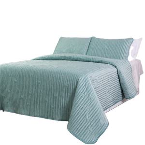 Couvre-lit en microfibre solide et super doux, literie brodée, pour hôtel, vente en gros, <span class=keywords><strong>prix</strong></span> d'usine - Product Image 1
