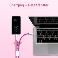 Câble de charge rapide tressé en nylon 4-en-1 PD 60W 1,25 m pour iOS, voiture et ordinateur, certifié CE RoHS, prix usine, OEM