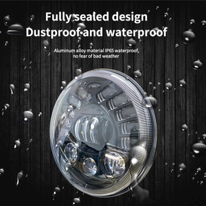 7 inch ronde LED koplamp <span class=keywords><strong>H4</strong></span> Faros <span class=keywords><strong>Angel</strong></span> <span class=keywords><strong>Eye</strong></span> Halo mistlamp voor Jeep Wrangler universeel 12V 45W - Product Image 4