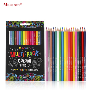 Set di 18 Matite Colorate Ecologiche in Legno Stile Macaron per Scrittura e Disegno - Product Image 1