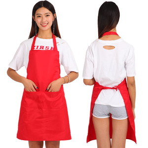 ผ้ากันเปื้อนแขนกุด Zhi Kuo ขนาดเดียว สีแดง ป้องกันคราบสกปรก สำหรับผู้ใหญ่ ใช้สำหรับทำงาน - Product Image 1