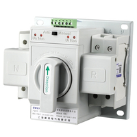 Saklar Transfer Otomatis Dual Power 2P 32A Fasa Tunggal CB ATS Switch Kapasitas Pemutusan 6kA Arus Rangka 10A untuk Penggunaan Rumah Tangga