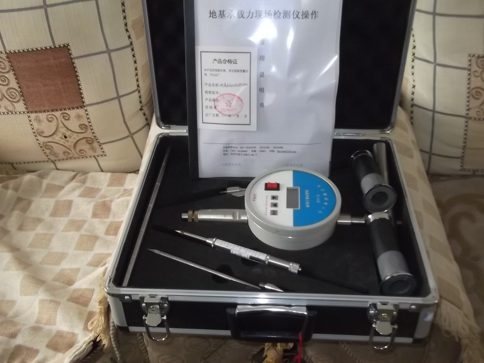 C027 Pénétromètre électronique à anneau de charge pour essai de portance des sols sur site