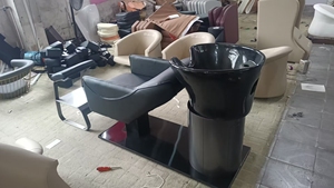 Luxury Modern <b>LED</b> Light Portable Shampoo <b>Bed</b> High-Density Foam Reclining Hair Washing Chair for Spa Salon Hotel Use - Product Image 4