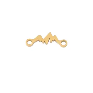 MIENTER stainless steel mountain pendant jewelry manufacturer jewelry stainless steel 18k gold plated charms