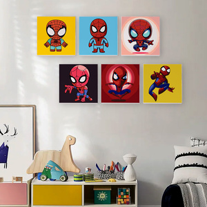 6x8 pulgadas, dibujos animados creativos Spider Man Mini retrato pintura al óleo Digital, adecuado para habitaciones de niños y decoración del hogar - Product Image 5