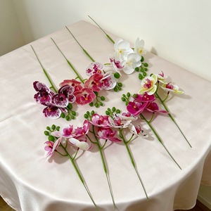 Orchidée Phalaenopsis Artificielle Paulon, 23 cm de Haut, Tige Unique, en Plastique Souple, Décoration de Table, Mariage, Décoration Intérieure - Product Image 1
